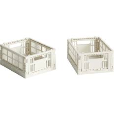 Beige Esker & Kurver Hay Colour Crate Mini Off-White Oppbevaringskurv 2st