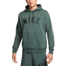 Fitness & Gym - Green Sweaters NIKE Swoosh Men's Dri-FIT French Terry Pullover Fitness Hoodie - Vintage Green/Heather/Black