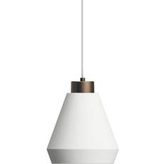 Herstal Medium Edge Chandelier Matt White/Bronze Pendant Lamp 25cm