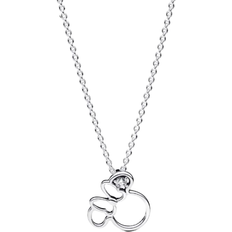 Pandora Collane Pandora Disney Minnie Mouse Silhouette Collier Necklace - Silver/Transparent