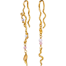 Elisa Earrings - Gold/Opals/Aquamarines/Pearls