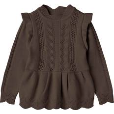 Flæser Overdele Børnetøj Fliink Girl's Alilly Peplum Sweater - Carafe