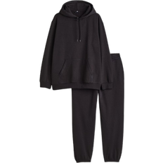 Jumpsuits & Overalls H&M Loose Fit Hoodie and Joggers Set 2-packs - Black