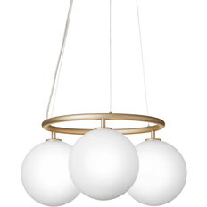 Miira 3 circular Nuura Miira Brass/ Opal Pendant Lamp 54cm