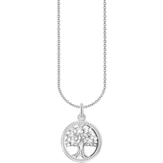 Thomas Sabo Tree Of Love Pendant Necklace - Silver/Transparent