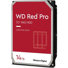 14000 GB - 3.5" - HDD Harddiske - S-ATA 6Gb/s Western Digital Red Pro WD142KFGX 14TB