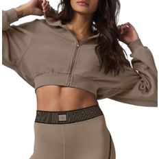 Alo Sweet Escape Zip Up Hoodie - Gravel