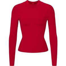 Red long sleeve shirt SKIMS Long Sleeve T-Shirt - Cranberry