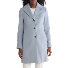 Calvin Klein Women Coats Calvin Klein Notch Wool Blend Coat - Chambray