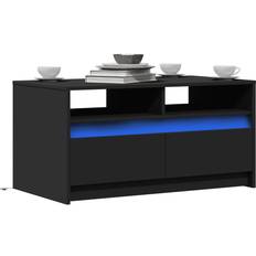 vidaXL Engineered Wood Black Soffbord 50x90cm