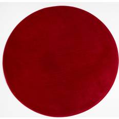 Red Carpets OHS Round Supersoft Rug 100 cm Red 100cm