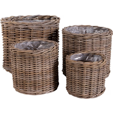 Outdoor Durable Boxes & Baskets House Nordic Bogor Cube Brown Basket 40cm 4pcs