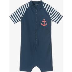 Kid's Anchor Sun Suit - Navy Blue