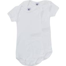 Petit Bateau Bodyer Børnetøj Petit Bateau Baby Short Sleeve Bodysuits 2-pack - White