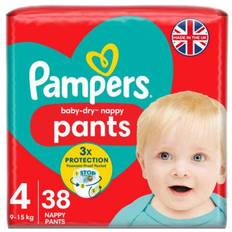 Pampers baby dry 4 Pampers Baby Dry Nappy Pants Size 4 9-15kg 38pcs