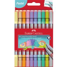 Mehrfarbig Filzstifte Faber-Castell Double Fibre Tip Pen Pastel Colours 10-pack