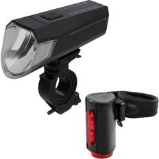 Genopladeligt batteri - Lygtesæt - USB port Cykellygter Fischer Lighting Set Twin Bicycle Light