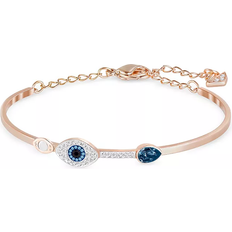 Swarovski Women Bracelets Swarovski Symbolic Evil Eye Bangle Bracelet - Rose Gold/Blue/Transparent