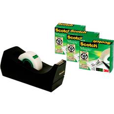 Tapeholder Scotch Desktop Tape Dispenser C38 + 19mmx3m Magic Tape 3-pack