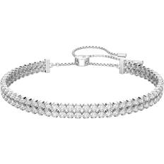 Swarovski Silver Armband Swarovski Matrix Tennis Bracelet - Silver/Transparent