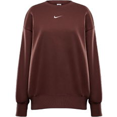 Nike Sportswear Phoenix Fleece Oversized Crewneck Sweatshirt - Red Sepia/Sail