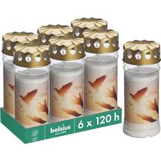 Vax Stearinljus Bolsius Grave white Stearinljus 16.5cm 6st
