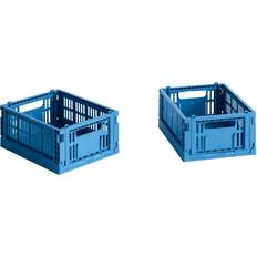 Hay Förvaringslådor Hay Colour Crate Mini Electric Blue Förvaringslåda 2st