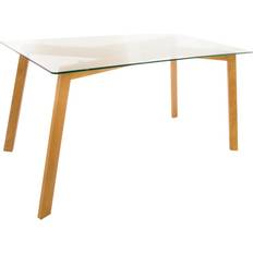 Dining glass table Atmosphera Taho Glass/Oak Dining Table 80x150cm