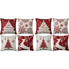 Jojomino Christmas Decor for Home Cushion Cover White, Red (45x45cm)