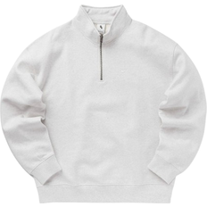 Nike 1 4 zip mens Nike Men's Solo Swoosh 1/4-Zip Top - Birch Heather/White