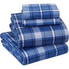 Sleepdown Cotton Flannel Bed Sheet Blue (264.2x238.8cm)