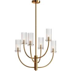 6 Lámparas Lámparas de techo Maytoni Arco Chandelier Gold/Transparent Pendant Lamp 61cm