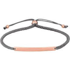 Men - Rose Gold Plated Bracelets Simply Cord Toggle Bracelet - Rose Gold/Grey