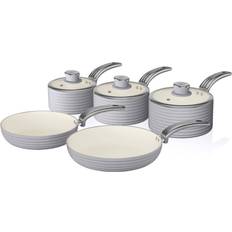 Cookware Swan Retro Grey Cookware Set with lid 5 Parts