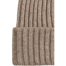 H&M Damen Accessoires H&M Ribbed Knit Beanie - Beige Mottled