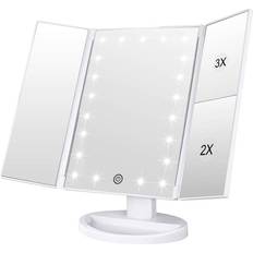 Vanity mirror Weily Tri-Fold Vanity Mirror with 21 LED Lights