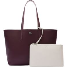 Lacoste Handväskor Lacoste Anna Reversible Tote with Pouch - Espresso Farine