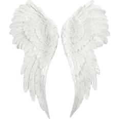 White Wall Decor Enchanting Large Glitter Angel Wings White Wall Decor 21.5x54cm