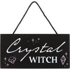 Rectangular Wall Decor Something Different Crystal Witch Black/White Wall Decor 20x10cm