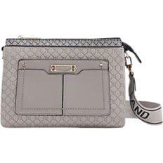 Grey Handbags River Island Monogram Crossbody Bag - Grey