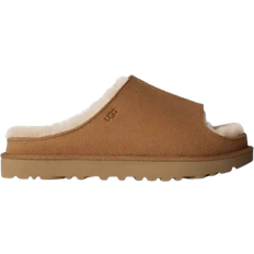 Leather - Women Slippers UGG Greenport Slide - Chestnut