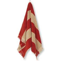 Ferm Living Alee Kitchen Towel Beige, Red (100x50cm)