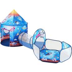 3 in 1 Play Tent with Tunnel Rocket