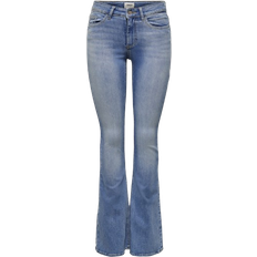 Housut & Shortsit Only Blush Mid Waist Flared Fit Jeans - Blue/Light Blue Denim