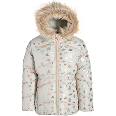 Children's Clothing S Rothschild & Co Toddler Foil Quilted Puffer Coat with Faux Fur Trim - Pistachio