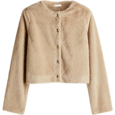 4XL - Damen Cardigans H&M Teddy Fleece Cardigan - Beige