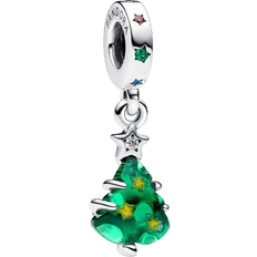 Multicolore Ciondoli e Pendenti Pandora Sparkling Christmas Tree Dangle Charm - Silver/Multicolour