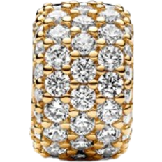 Pandora Sparkling Pavé Triple Row Charm - Gold/Transparent