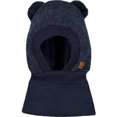 6-9M Balaklavor Barnkläder Mikk-Line Wool/Knit Slip-On Hat - Blue Nights with Ears