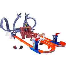 Hot Wheels Lekekjøretøy Hot Wheels Racerverse Spider Man's Web Slinging Speedway Track Set with 2 Racers